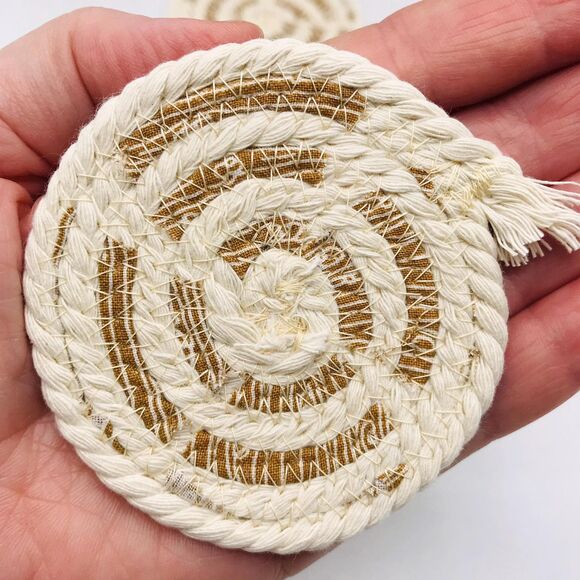 Stocking Stuffer Bundle, Wood Look Cup Holder Coasters 5 Sets of 2 (10 Coasters) - Picture 4 of 4